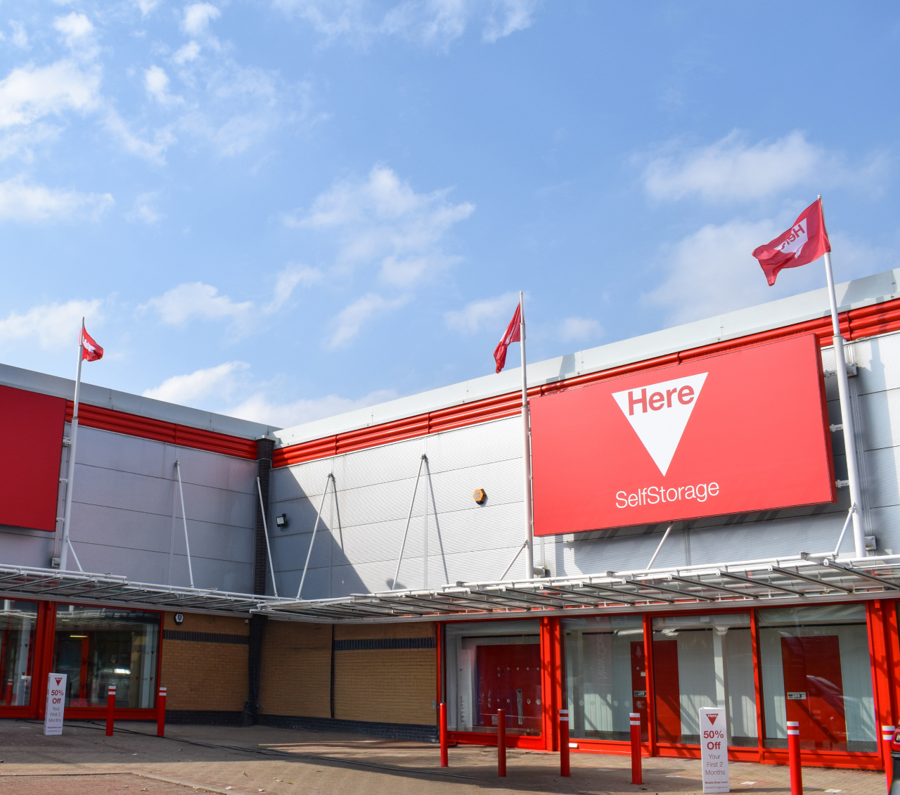 Here Self Storage Loughborough External image shot of front entrance