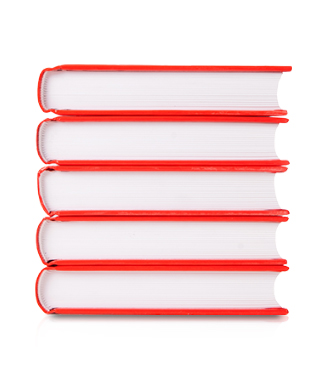Stack of red books